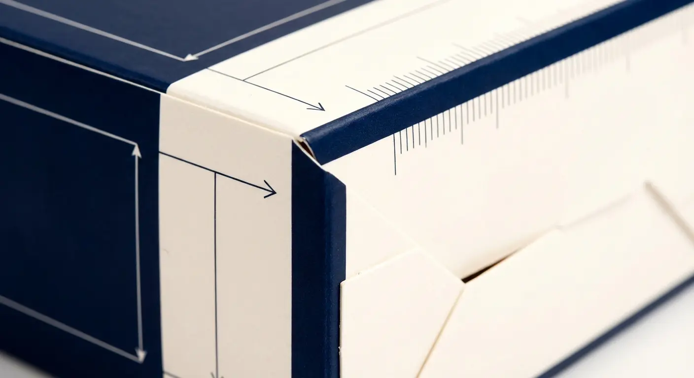 檢核項目二：尺寸規格，彩盒詢價準備相關細節圖