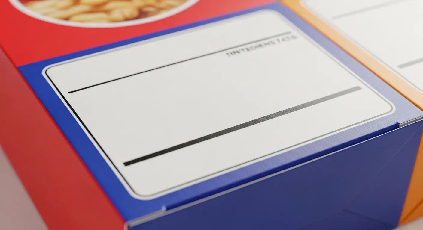 食品彩盒標示欄位設計規範示意