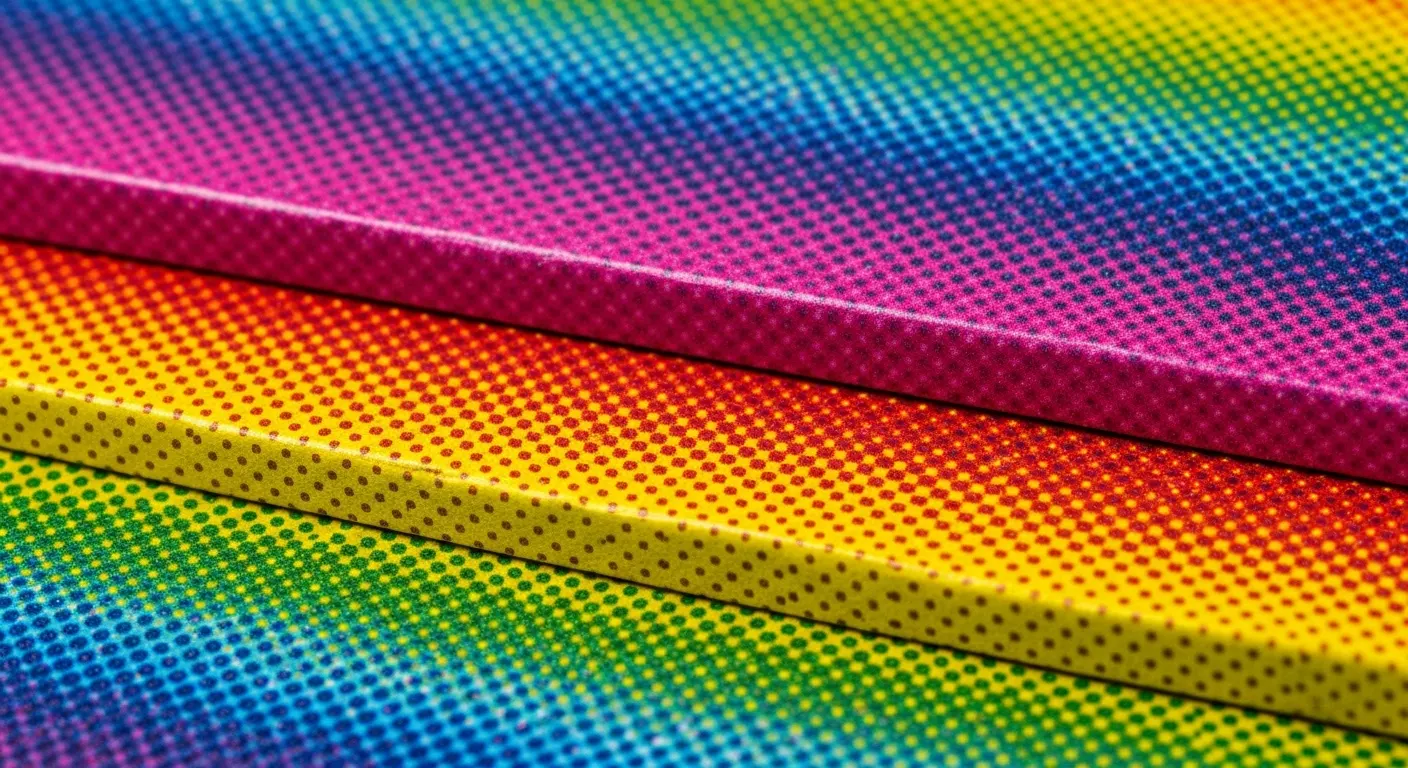 Pantone色票與CMYK四色印刷色卡的比對展示