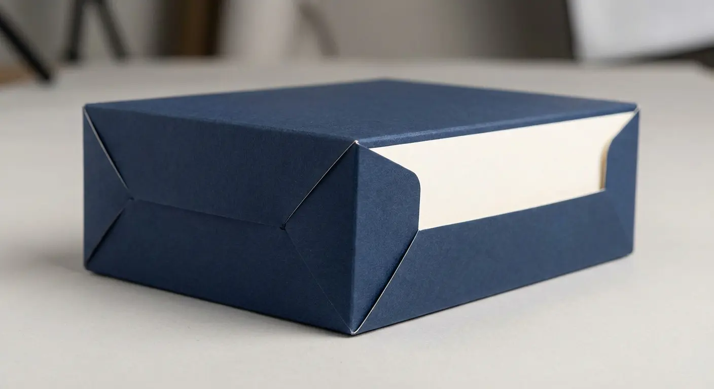 紙盒印刷價格——紙盒印刷報價討論場景：報價單與彩盒樣品擺放在桌上