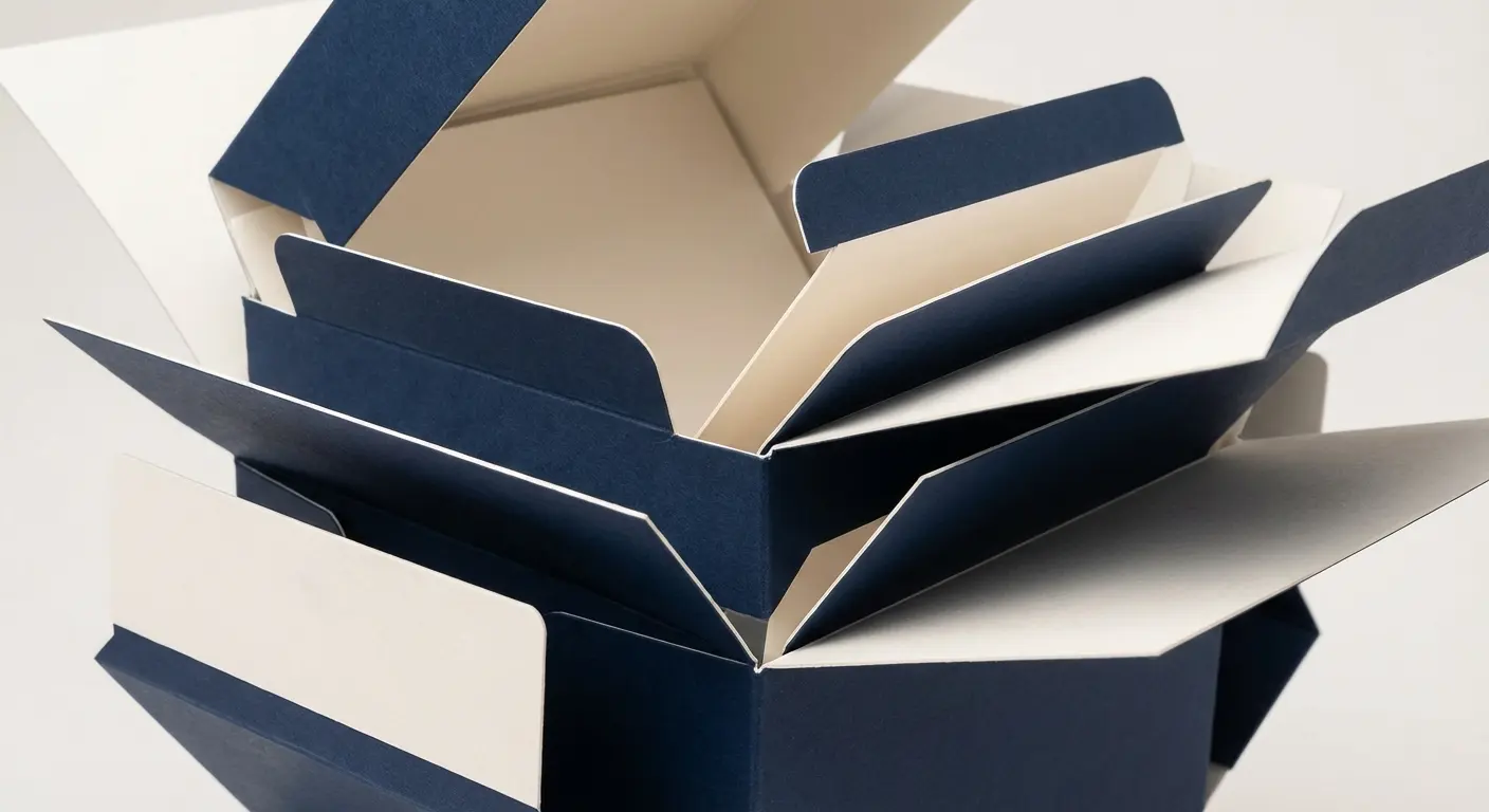 盒型結構影響陳列效果，化妝品彩盒設計相關細節圖