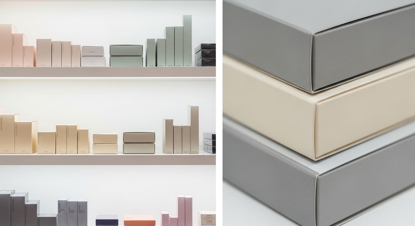 化妝品包裝在貨架遠看與近看的視覺差異對比