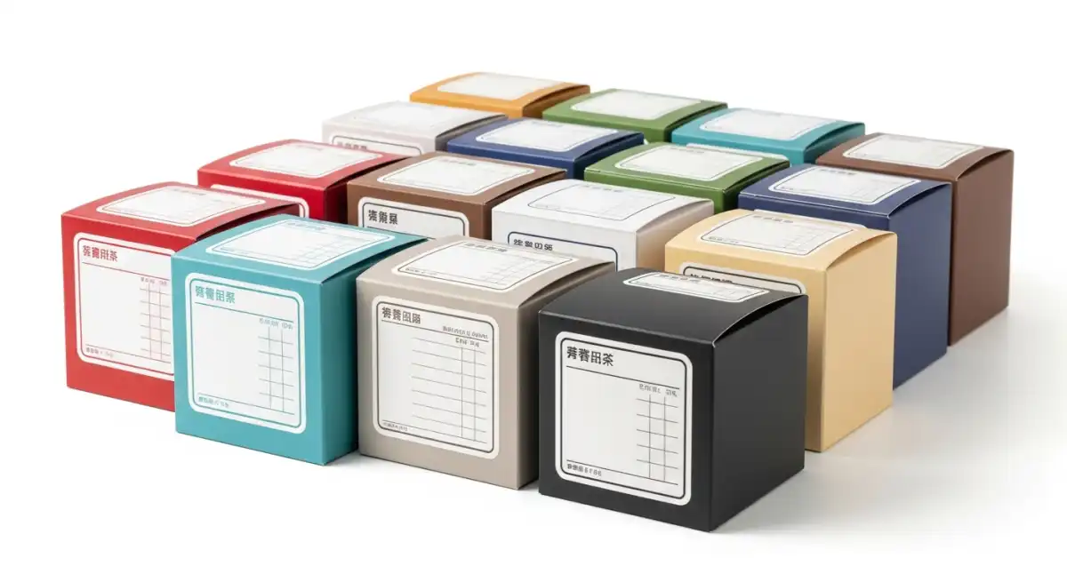 食品彩盒標示法規——台灣食品彩盒標示範例，展示必要標示項目的排版位置