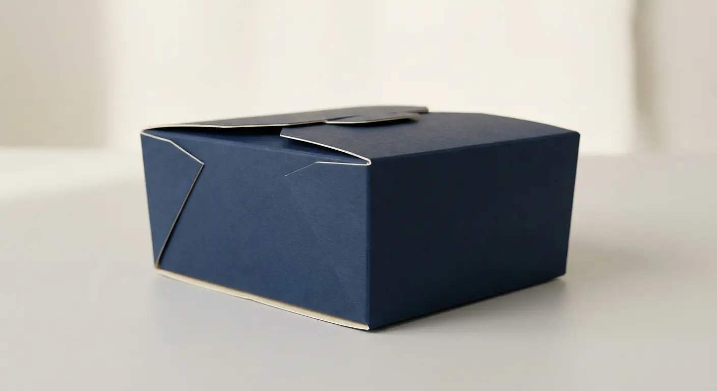 食品外帶盒紙材——赤牛皮卡裱瓦楞食品外帶盒展示，盒內裝著烘焙食品