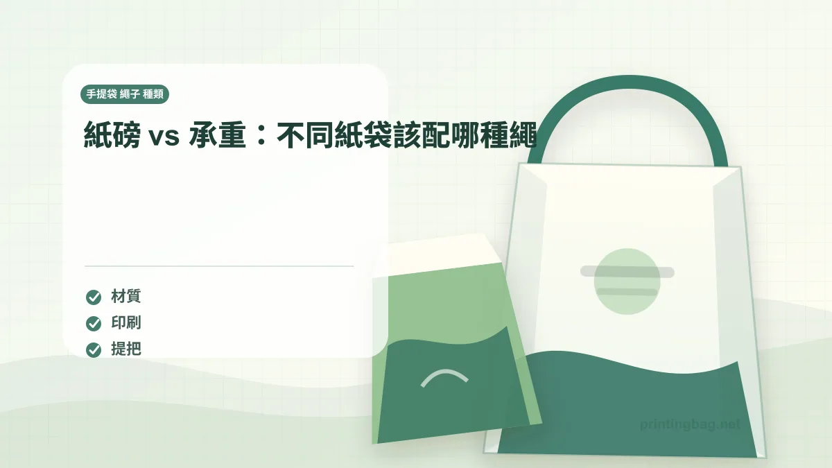 紙磅 vs 承重：不同紙袋該配哪種繩，手提袋 繩子 種類相關細節圖