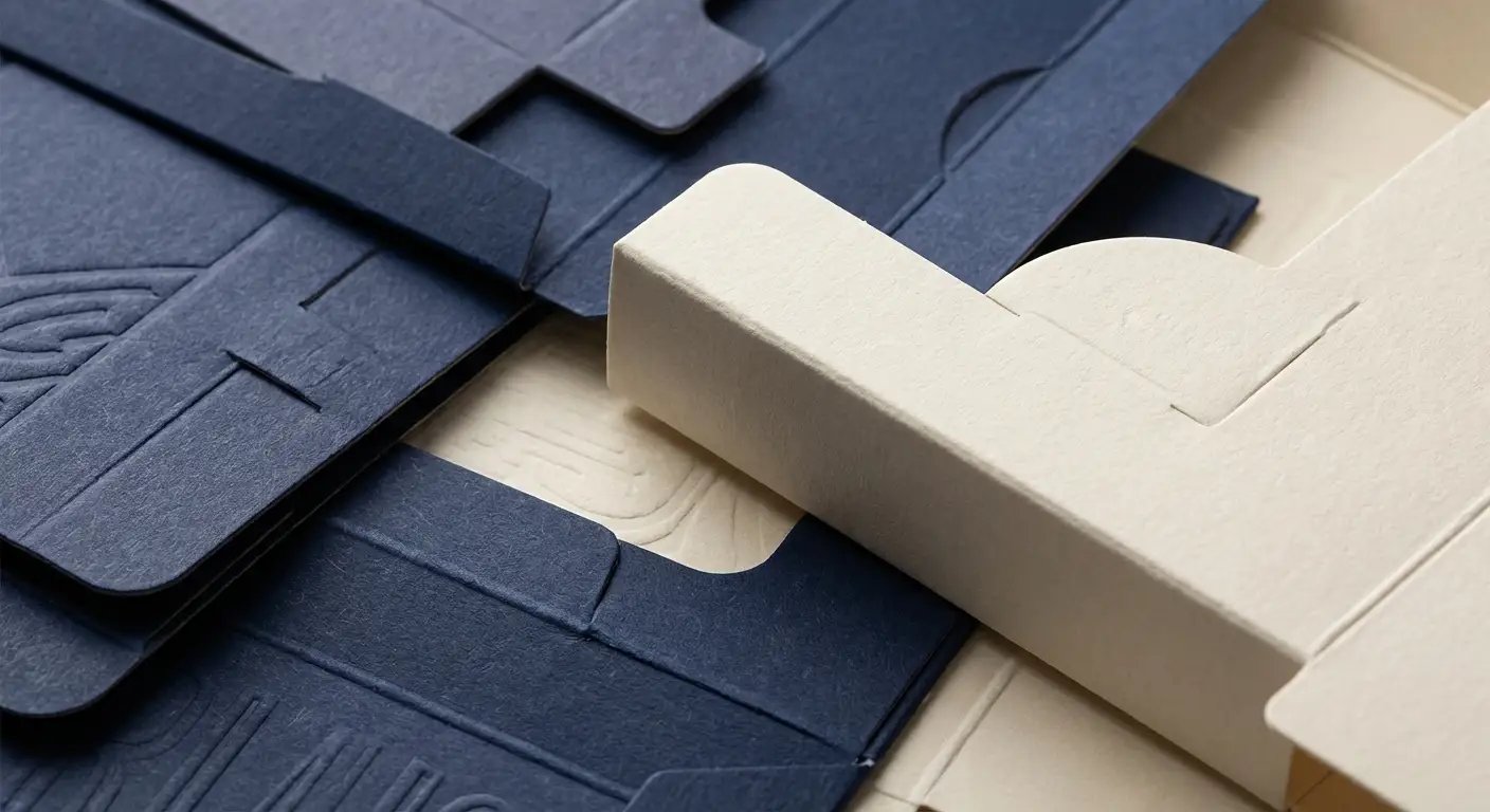 通路環境也會影響紙材選擇，醫美保養包裝紙材相關細節圖