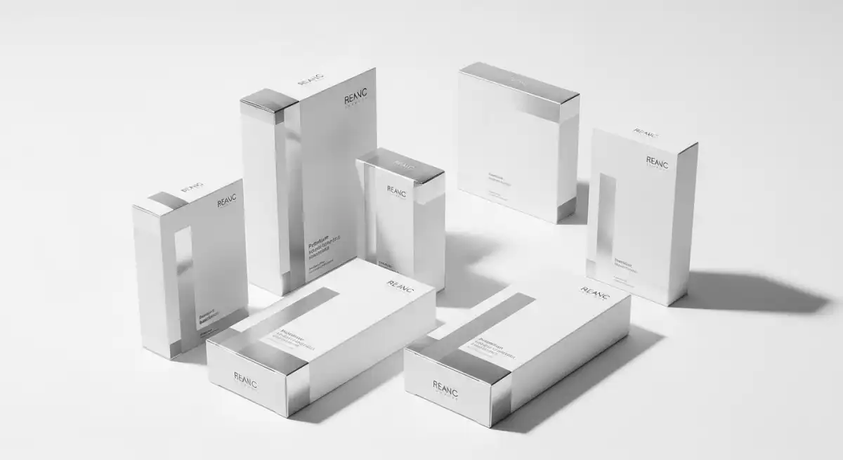 醫美產品彩盒——醫美產品高質感彩盒包裝，展示精品紙材與表面加工效果