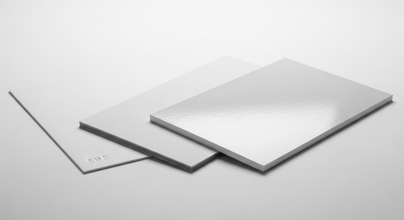 白卡、銅版卡、特殊紙三種紙材樣本對比