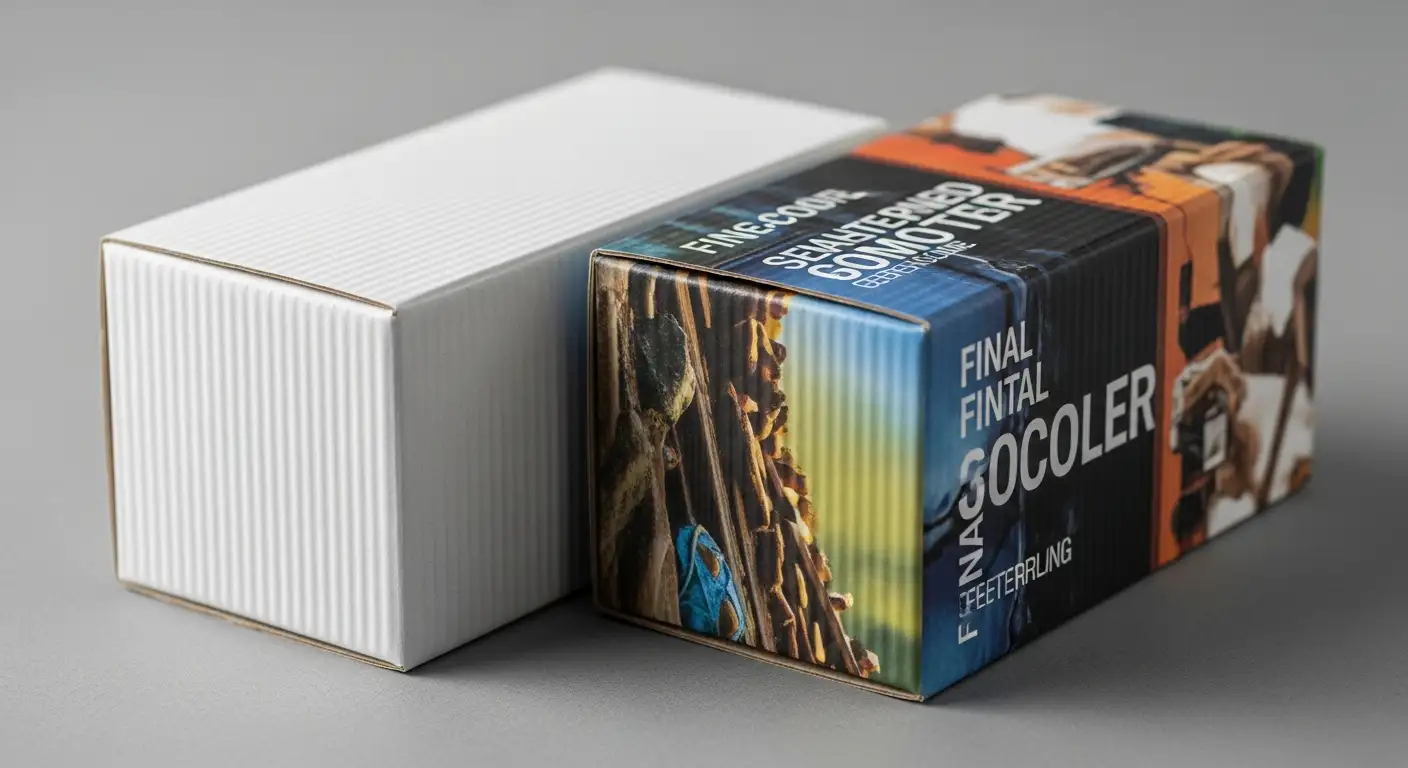 紙盒白樣結構確認過程，展示刀模裁切與手工組裝