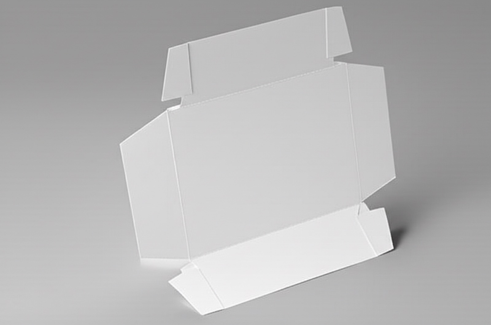 反插盒結構特寫：展示上下蓋片反向插入的折疊方式