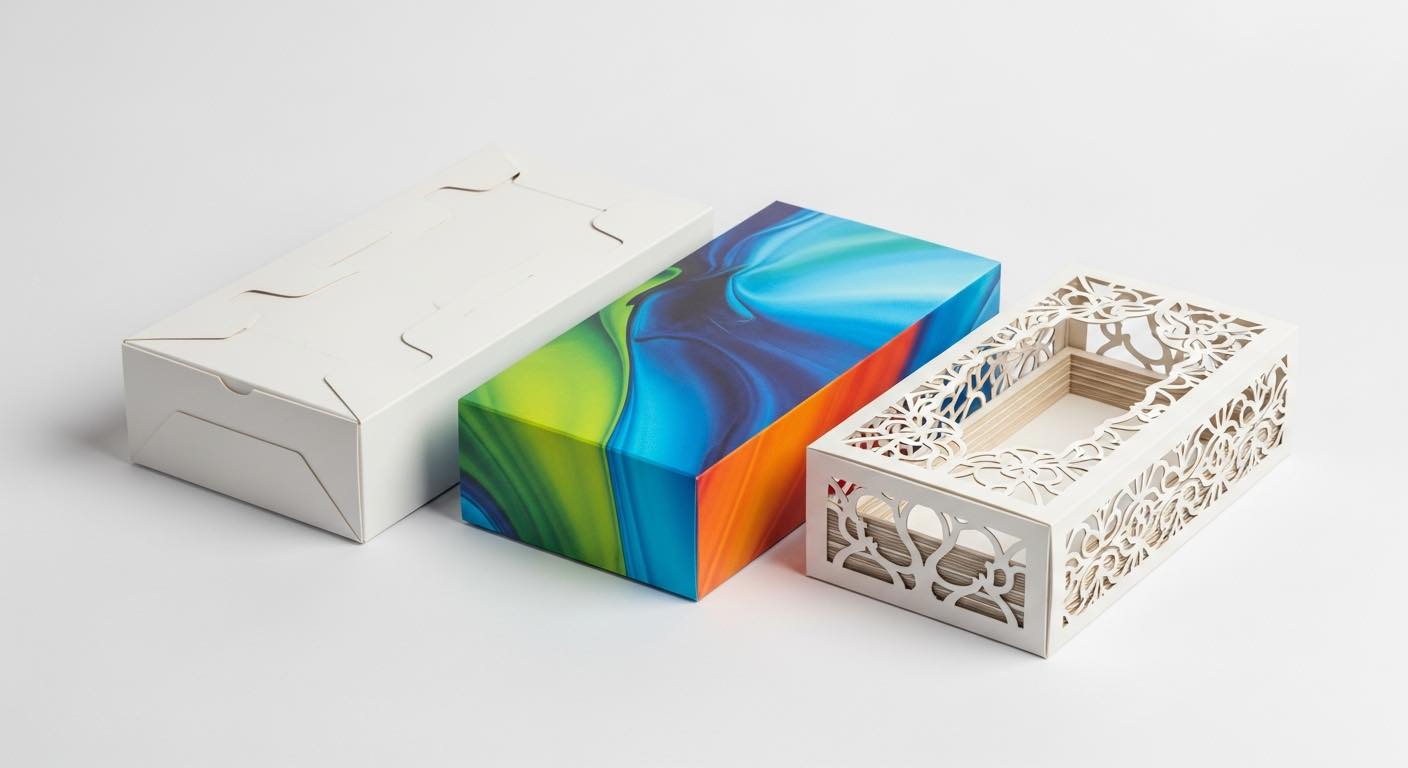 白樣與彩樣並排展示，說明兩者用途差異