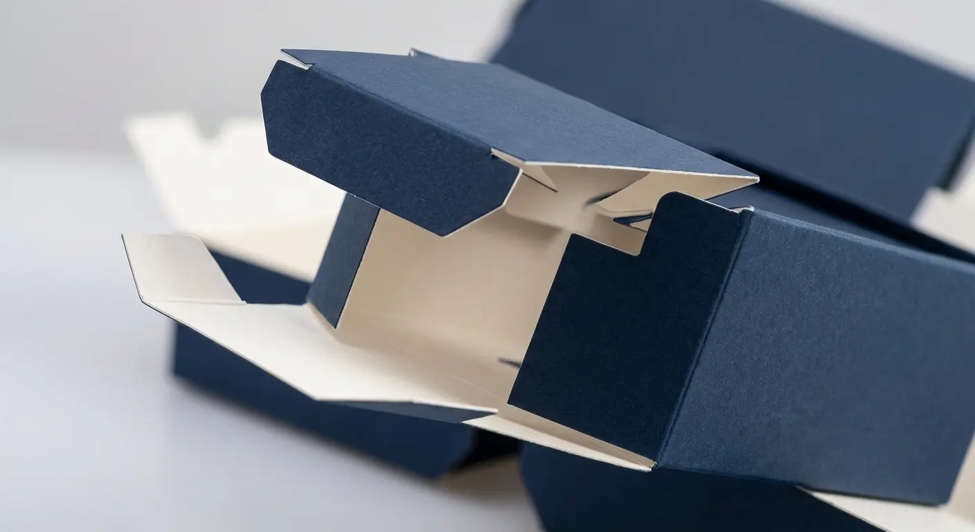 盒型與結構：從天地蓋到正插盒的選擇，精華液彩盒設計相關細節圖