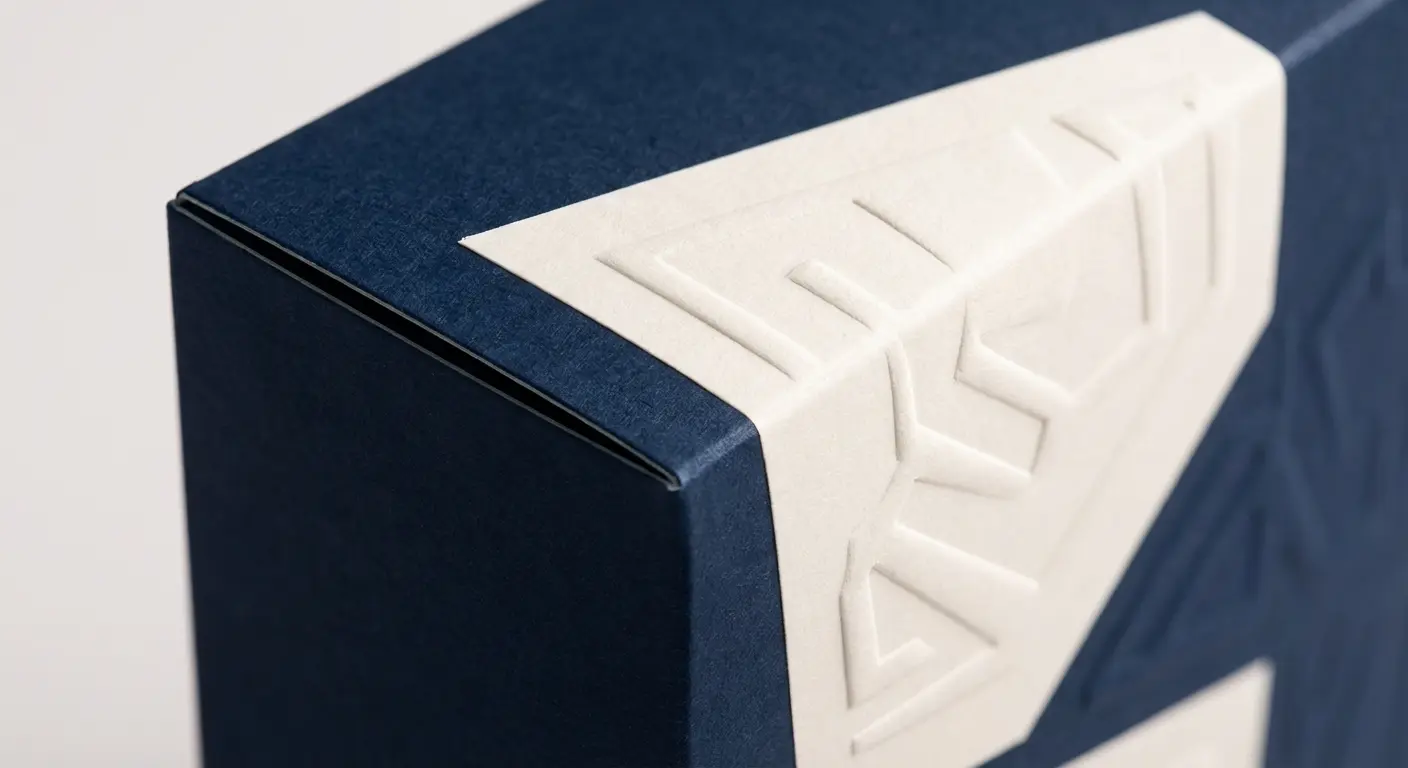 品牌識別與法規標示的版面配置，精華液彩盒設計相關細節圖