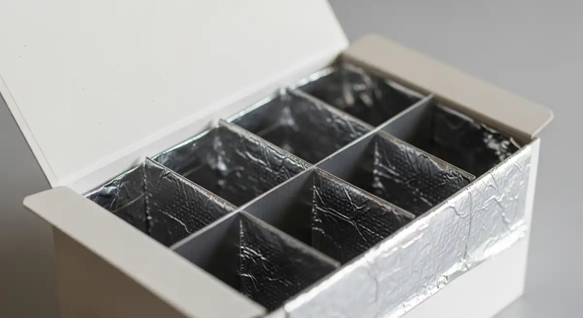 茶葉彩盒防潮內襯結構剖面示意圖