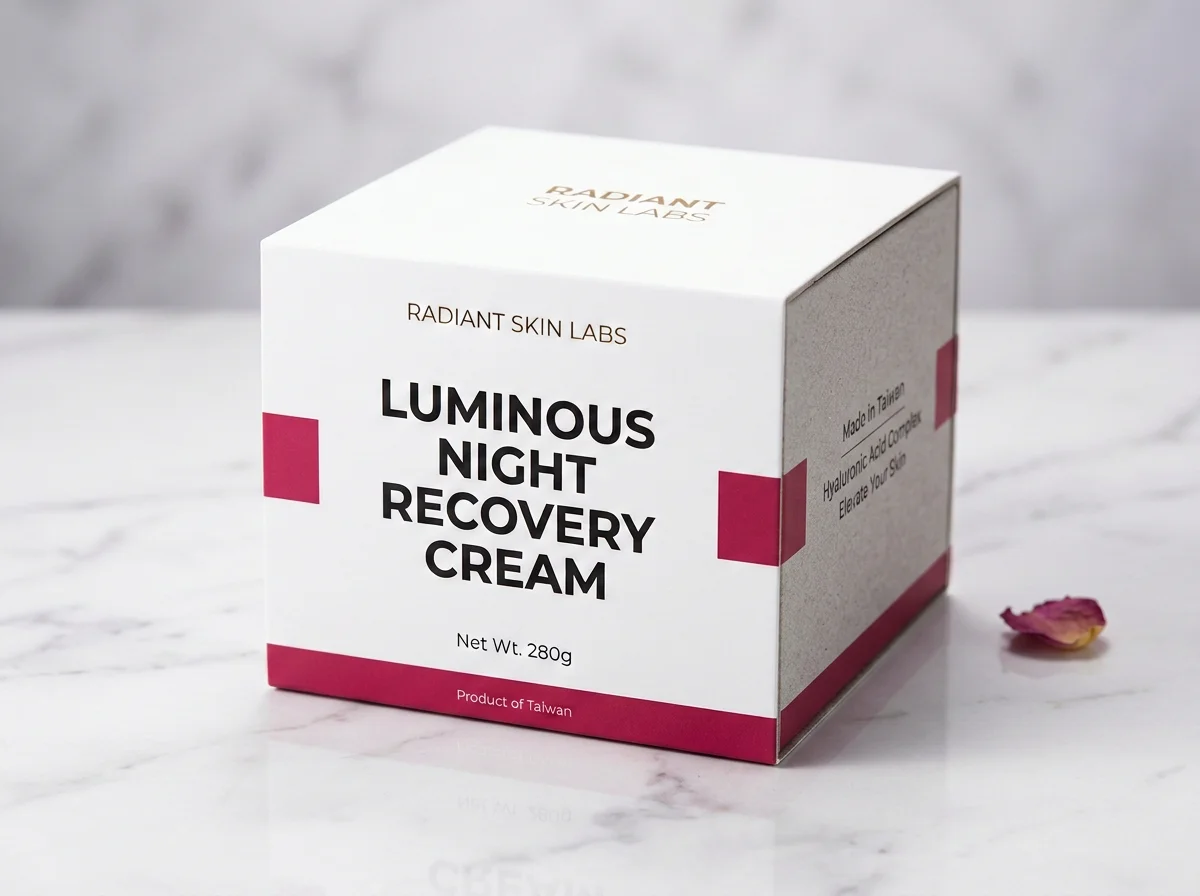 醫美保養彩盒設計，統一系列感視覺系統。