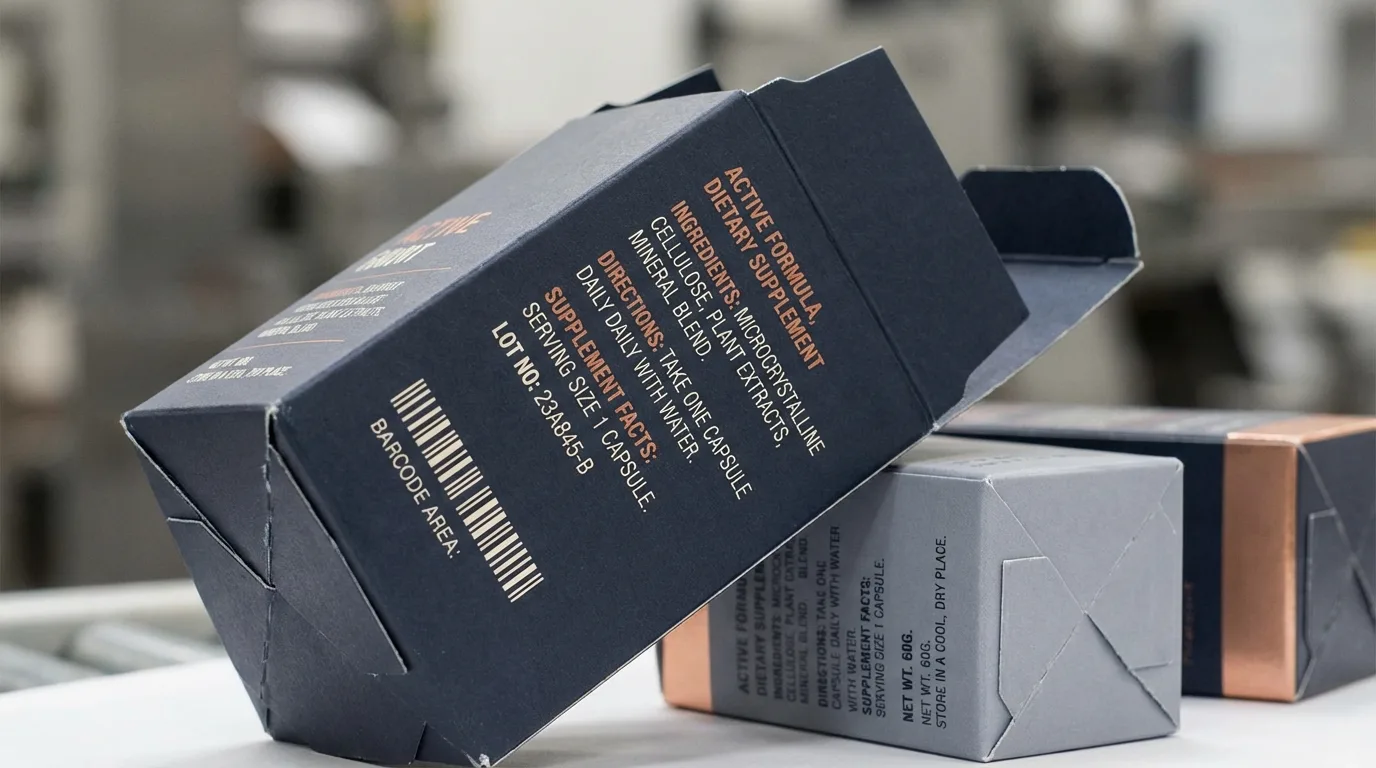 紙卡彩盒紙材與印刷細節示意