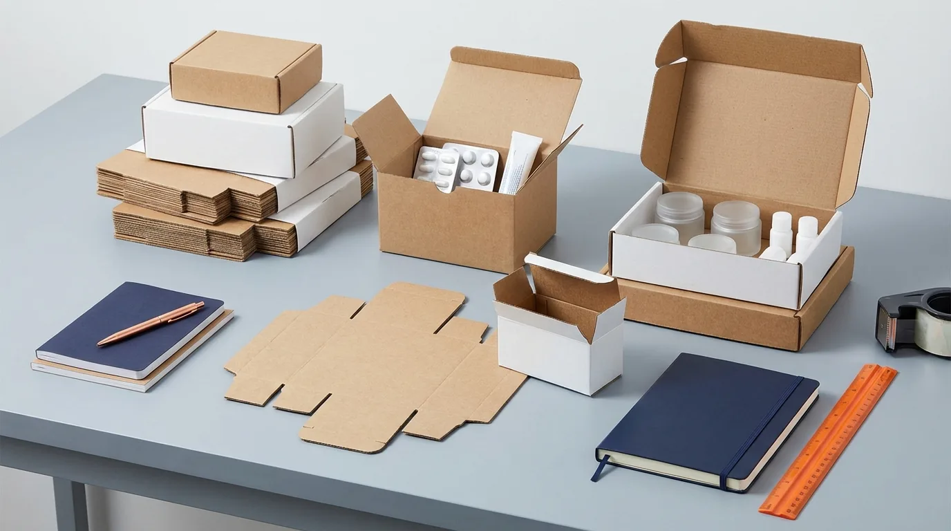 多款紙卡彩盒包裝的情境示意