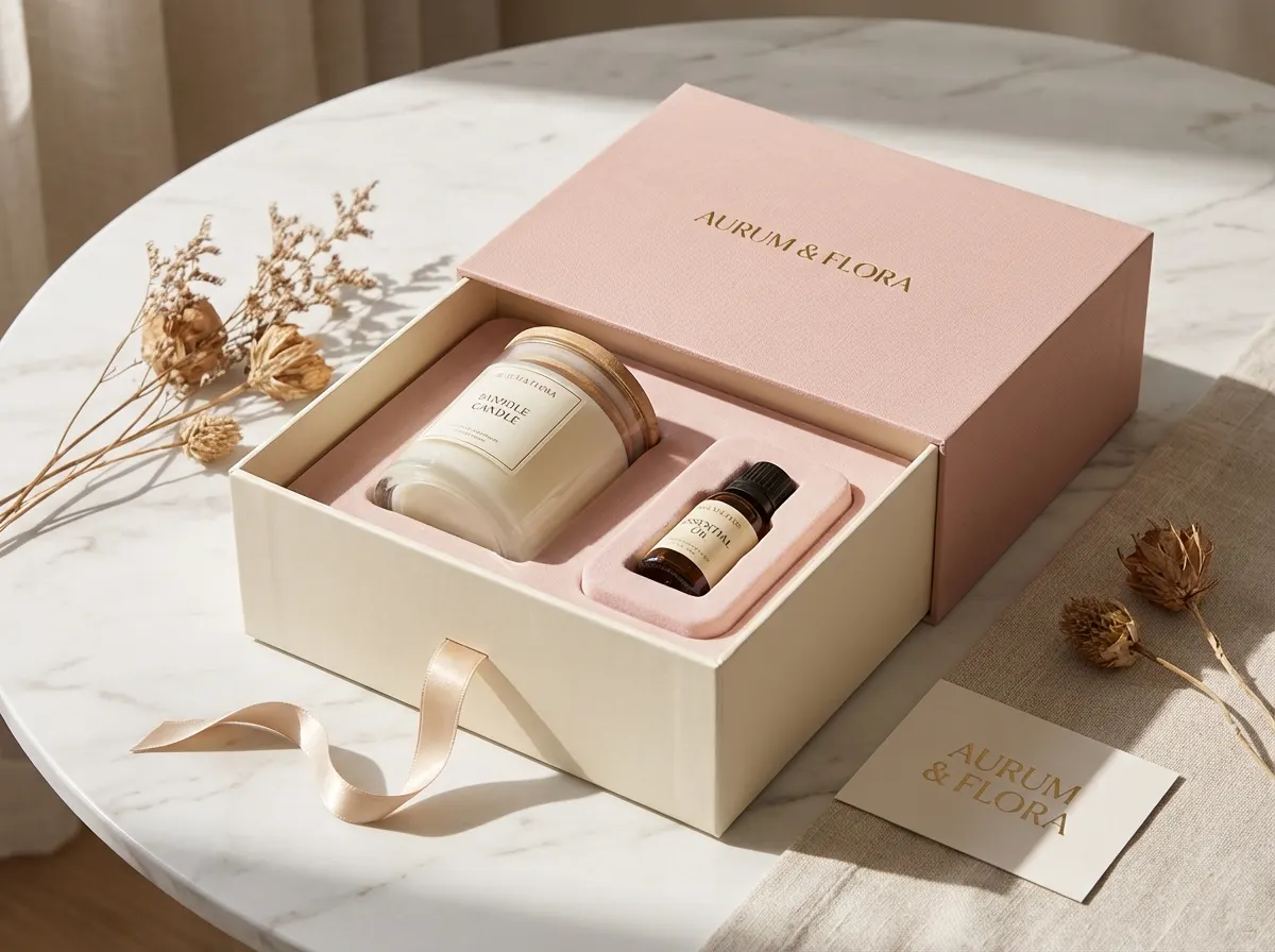 香氛蠟燭香水禮盒彩盒包裝設計