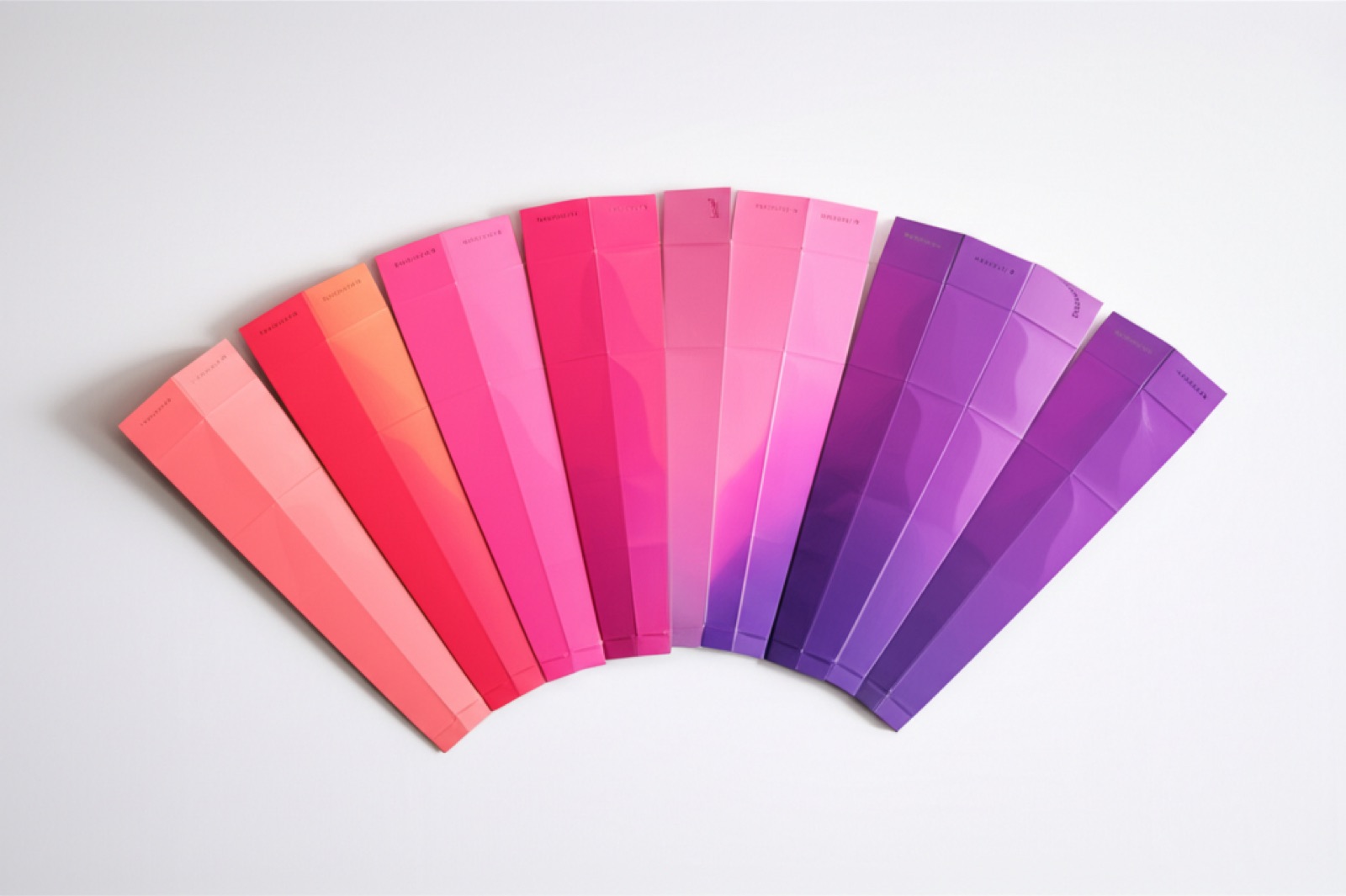 化妝品彩妝系列包裝漸層色彩展示