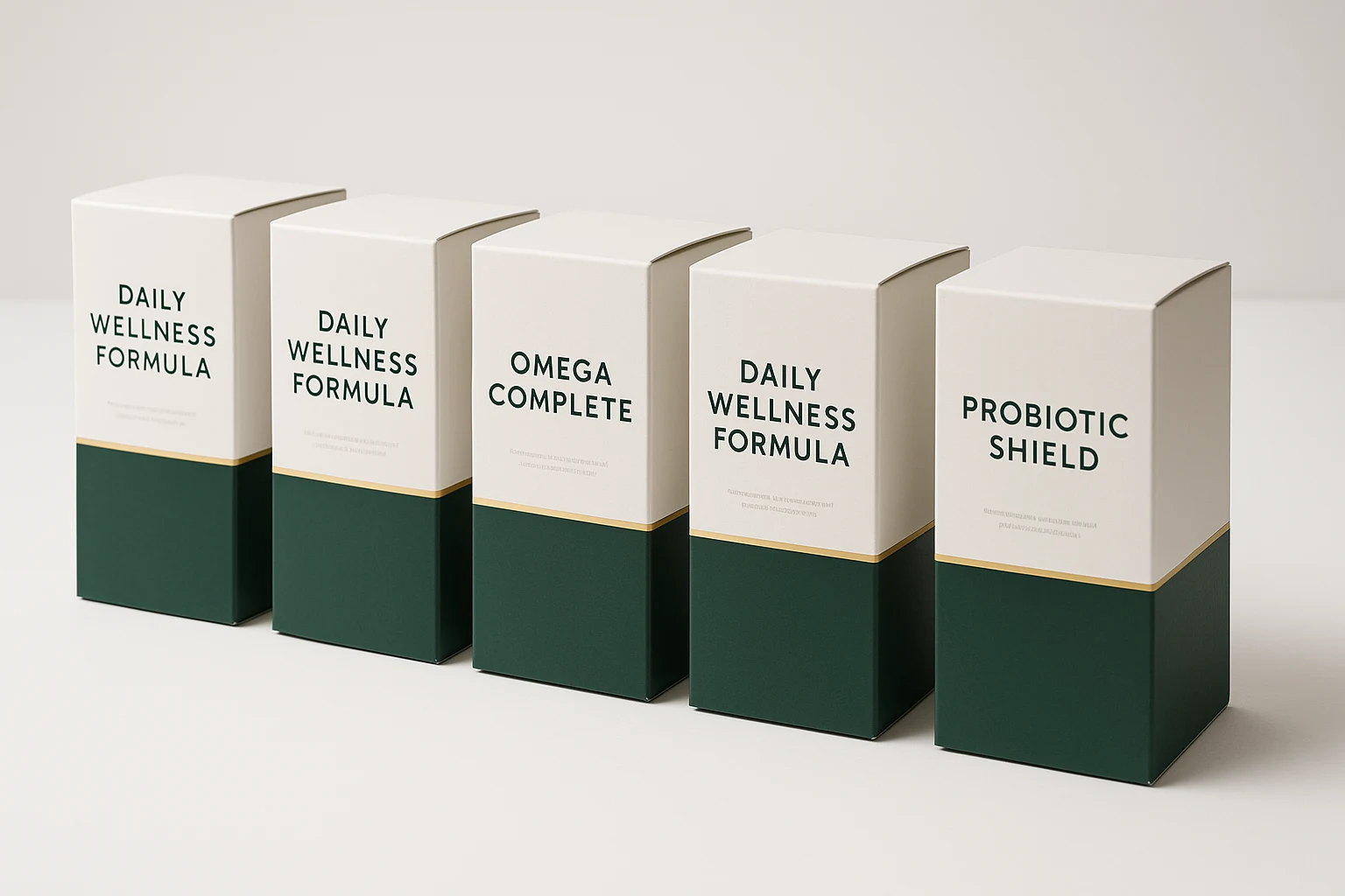 保健食品彩盒系列排列展示