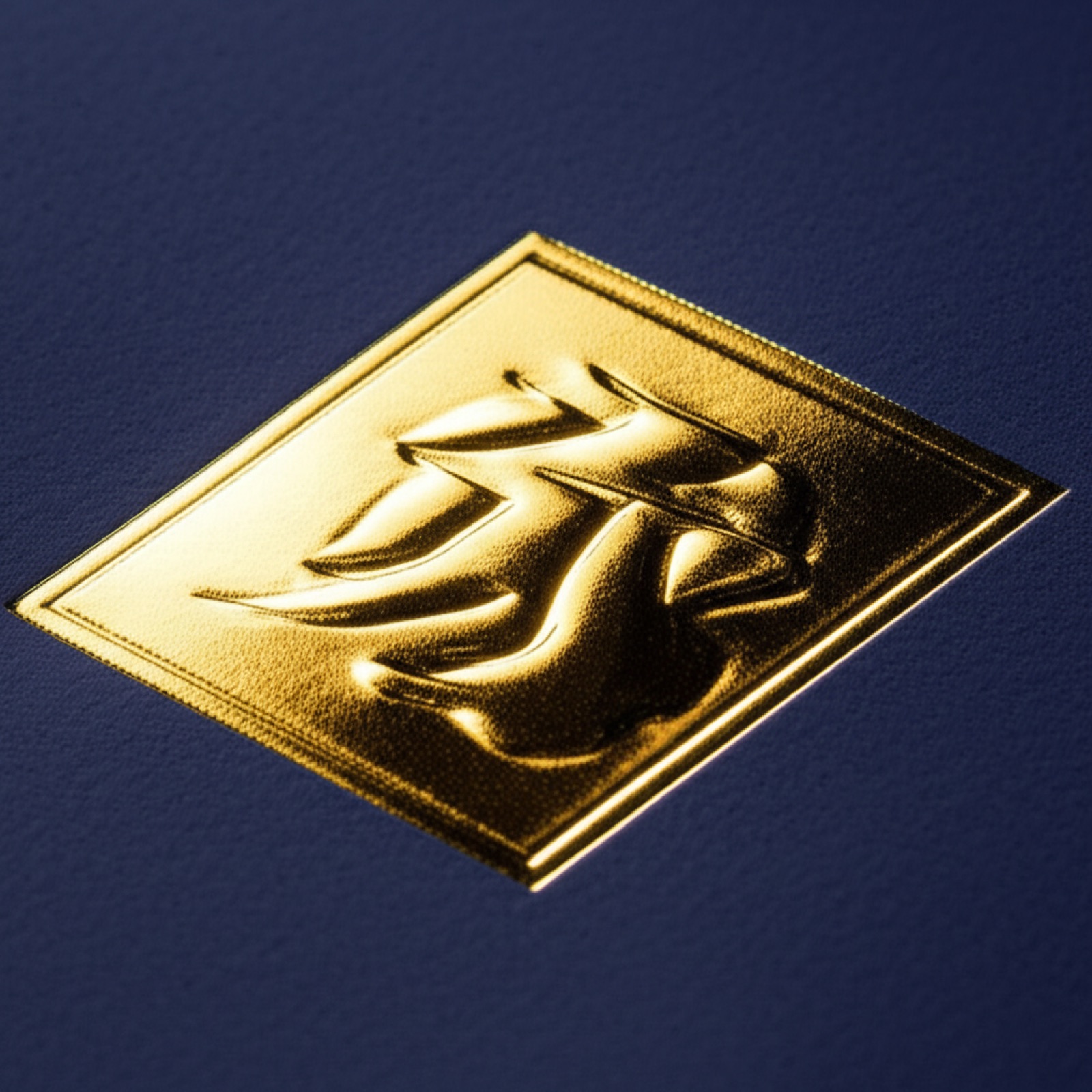 燙金加工細節微距