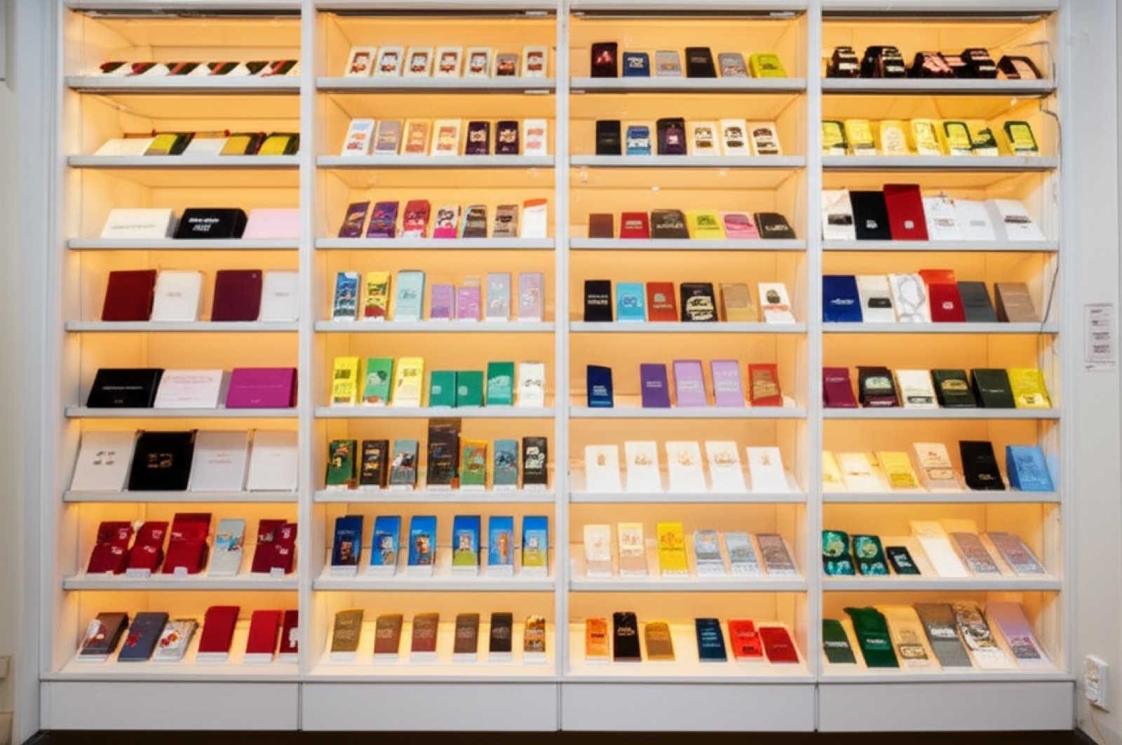 紙盒成品展示架:多種尺寸與設計的彩盒樣品